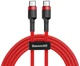 Кабель Baseus Cafule Series Cable Type-C to Type-C PD2.0 60W 3A 2m CATKLF-H09 Red - изображение 1