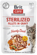 Mokra karma Brit Care Cat Sterilized Hearty Duck Pouch z pyszną kaczką dla sterylizowanych kotów 85 g (8595602565283) - obraz 1