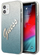 Панель Guess Glitter Gradient Script для Apple iPhone 12 mini Синя (3700740494790) - зображення 1