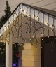 Уличная светодиодная гирлянда бахрома 100 LED, 5x0,7м, черный каучук, статический режим, 220В, IP65, Теплый белый - изображение 2
