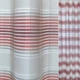 Вуаль лен тюль жаккард полоски бордово-серые, молочный, ш.150 (37115.023) - изображение 1