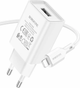 Мережевий зарядний пристрій Borofone BA68A + кабель Lightning White - зображення 1
