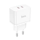 Зарядне мережеве Hoco N29 2Type-C PD35W швидка зарядка Білий - зображення 1