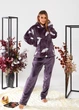 Теплий жіночий костюм-піжама для дому 1000523 XL-2XL (52-54) Фіолетовий - зображення 2