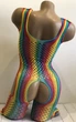 Яскравий боді-сітка бодістокінг бодісьют комбінезон Sexy One Size різнокольоровий (5-123) - зображення 4
