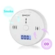 Датчик угарного газа Maltec SafeSensor1000 (110643) 10 х 10 х 3,7 на батарейках АА 3 шт РК-дисплей Белый - изображение 1