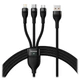 Кабель Baseus Flash Series Ⅱ One-for-three USB to M+L+C 100W 1.2m CASS030001 - изображение 1