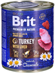 Вологий корм для собак Brit Premium By Nature Індичка та печінка 800 г (8595602561810) - зображення 1