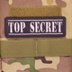 Шеврон Top Secret, 9х3, на липучці (велкро), патч друкований - зображення 3