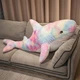 Мягкая игрушка подушка My Kigu Акула Плюшевая Антистресс 140 см Розово-голубая (9038) - изображение 2