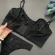 Жіночий комплект Bolshe ажурний Чорний XL - изображение 2