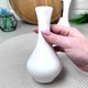 Маленькая белая фарфоровая ваза для цветов ARDESTO Imola, 15х8 cm - изображение 3