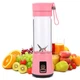 Портативный фитнес блендер шейкер Juice Cup Fruits с двойным лезвием | Переносной USB миксер для приготовления смузи и коктейлей Розовый - изображение 3