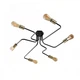 Люстра паук MSK Electric Maze c бронзовыми патронами NL 10084/6 BK+BN - изображение 1