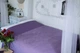 Велюровое стеганое двустороннее покрывало Декор Violet 200х220 Двуспальный Фиолетовый - изображение 2