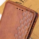 Шкіряний чохол-книжка GETMAN Cubic (PU) для Samsung Galaxy S24+ Коричневий - изображение 6