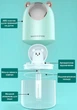 Увлажнитель воздуха ночник медвежонок дифузор с подсветкой 300мл USB Humidifier Happy Home 8O23 H2O бирюзовый - изображение 2
