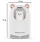 Увлажнитель воздуха ночник медвежонок Humidifier USB дифузор с подсветкой 300мл Happy Home 8O23 H2O белый - изображение 6