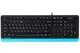 Клавіатура A4Tech FK10 USB Black/Blue (FK10 (Blue)) - зображення 1