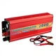 Преобразователь напряжения инвертор Power Inverter UKC UN-3057 AC/DC 12V-2000Вт (work 1000Вт) Красный - изображение 1