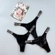 Трусики Victoria's Secret стринги со стразами черные L - изображение 4
