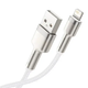 Кабель синхронизации Baseus Cafule Metal Cable USB to Lightning 2.4A 1m Белый (CALJK-A02) - изображение 4