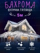 Уличная новогодняя светодиодная LED гирлянда "Бахрома" от сети 5 м Белая (90885422) - изображение 1