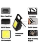 Ліхтарик - брелок Keychain Light 15155 Mini COB акумуляторний з карабіном та магнітом Чорний - изображение 8