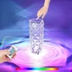 Лампа ночник настольная сенсорная Crystal Rose Роза RGB светильник с пультом на аккумуляторе 16 цветов - изображение 1