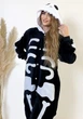 Пижама Кигуруми My Kigu Женская Скелет Хелоуин Черно-белый Размер М 155-165 см (102241) - изображение 1