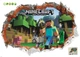 Інтер'єрна вінілова 3D наклейка на стіну Майнкрафт-Minecraft 70-50 см в дитячу N2 ( Декор Кімнати Шпалери ) - зображення 1