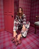 Піжама фланель Victoria's Secret 817-384-2 М Білий/Зелений/Червоний - зображення 5