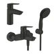 Набір змішувачів 3 в 1 для ванної кімнати Grohe QuickFix Start Black UA303301SQ - зображення 1