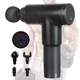 Аккумуляторный массажёр Fascial Gun RF-320 вибрационный мышечный ударный 4 насадки Черный - изображение 1