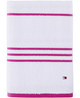 Рушник TOMMY HILFIGER банний Modern American Solid Cotton Bath Towel білий у рожеву смужку - зображення 1