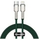 Кабель синхронизации Baseus Cafule Metal Type-C to Lightning PD 20W 2.4А 1m Green (CATLJK-A06) - изображение 1