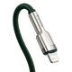 Кабель синхронизации Baseus Cafule Metal Type-C to Lightning PD 20W 2.4А 1m Green (CATLJK-A06) - изображение 4