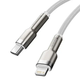 Кабель синхронизации Baseus Cafule Metal Type-C to Lightning PD 20W 2.4А 1m White (CATLJK-A02) - изображение 3