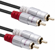 Kabel Qoltec 2 x RCA - 2 x RCA 2 m czarny (5901878523378) - obraz 1