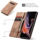 Чохол книжка Caseme шкіряна з магнітом для Samsung Galaxy S10 коричневий - зображення 2