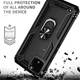 Противоударный чехол с кольцом подставкой для Google Pixel 4 XL черный матовый - изображение 3