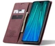 Чехол книжка Caseme с магнитом для Xiaomi Redmi Note 8 Pro бордовый - изображение 5