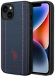 Панель U.S. Polo Assn Leather Stitch для Apple iPhone 14 Navy (3666339073220) - зображення 1