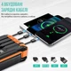 Powerbank Solar Charge 20000 мАч Повербанк з сонячною батареєю з ліхтариком та 4 сонячними панеллями чорний - зображення 5