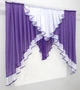 Кухонный ламбрекен VR-Textil № 022к фиолетовый с белым 150х150 см (52-0505) - изображение 2