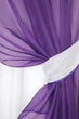Кухонная занавеска VR-Textil № 018к штора и тюль с ламбрекеном фиолетовый с белым 280х170 см (52-0358) - изображение 3