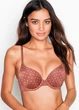 Бюстгалтер женский с пуш-апом в горошек Victoria's Secret Бежевый А-349 32DD/70E - изображение 1