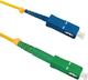 Patchcord światłowodowy Qoltec SC/APC - SC/UPC Singlemode 9/125 G652D Simplex 0.5 m Żółty (5901878542881) - obraz 1