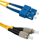 Patchcord światłowodowy Qoltec SC/UPC - FC/UPC Singlemode 9/125 G652D Duplex 3 m Żółty (5901878540450) - obraz 1