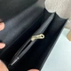 Стильная женская мини сумочка клатч из экокожи черная с магнитной застежкой и цепочным ремешком - изображение 10